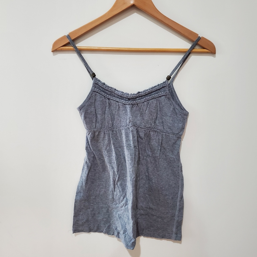 Bluenotes gray vintage y2k baby doll beaded tank top camisole small